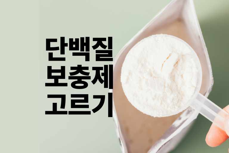 단백질 보충제 고르는 법